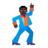 Man Dancing: Dark Skin Tone