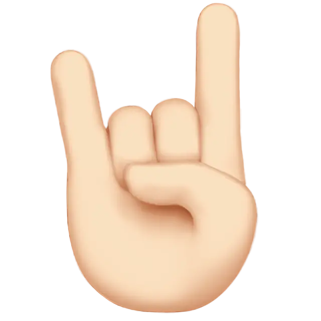 Sign Of The Horns: Light Skin Tone