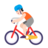 Person Biking: Light Skin Tone