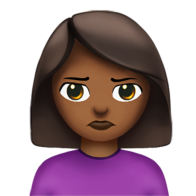 Woman Pouting: Medium-Dark Skin Tone
