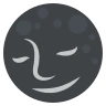 Nouvelle lune avec visage Emoji 🌚 image - EmojiTwo style