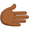 Rightwards Hand: Medium-Dark Skin Tone Emoji 🫱🏾 image - Apple style