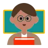 Man Teacher: Medium Skin Tone Emoji 👨🏽‍🏫 image - Tossface style