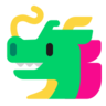 Cara de dragón Emoji 🐲 image - Microsoft Classic 2D style