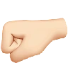 Left-Facing Fist: Light Skin Tone Emoji 🤛🏻 image - Apple style