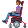 Woman In Motorized Wheelchair: Medium-Dark Skin Tone Emoji 👩🏾‍🦼 image - Twitter / X (Twemoji) style