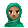 Woman With Headscarf: Medium Skin Tone Emoji 🧕🏽 image - WhatsApp style