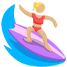 Person Surfing: Medium-Light Skin Tone Emoji 🏄🏼 image - Facebook Messenger (2016) style