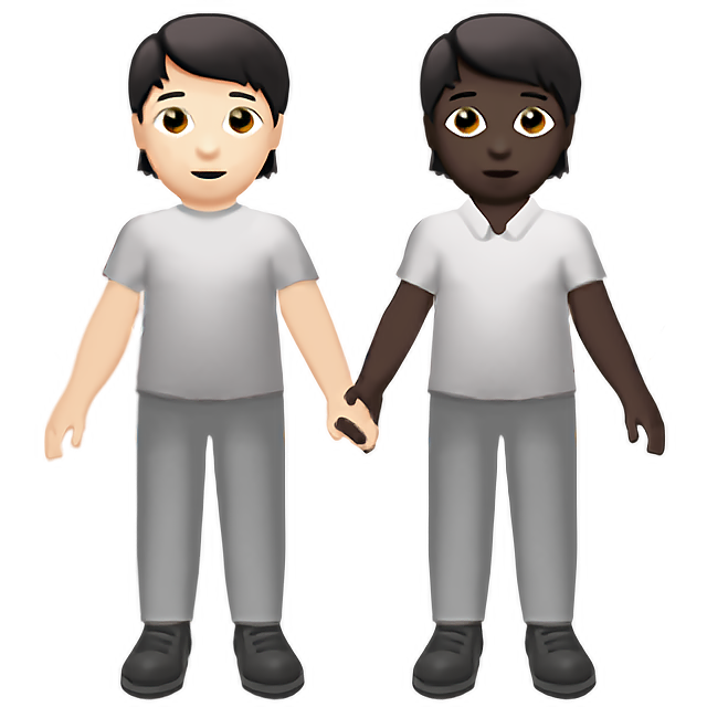 People Holding Hands: Light Skin Tone, Dark Skin Tone