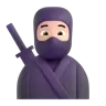 Ninja: Light Skin Tone Emoji 🥷🏻 image - Microsoft 3D Fluent style