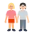 Women Holding Hands: Medium-Light Skin Tone, Light Skin Tone