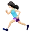 Woman Running: Light Skin Tone