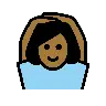 Woman Gesturing Ok: Medium-Dark Skin Tone Emoji 🙆🏾‍♀️ image - OpenMoji style