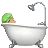 Person Taking Bath: Medium-Light Skin Tone