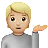 Person Tipping Hand: Medium-Light Skin Tone
