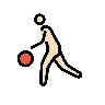 Man Bouncing Ball: Light Skin Tone Emoji ⛹🏻‍♂️ image - OpenMoji style
