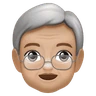 Older Person: Medium-Light Skin Tone Emoji 🧓🏼 image - Huawei Harmony OS style