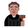 Man Judge: Medium Skin Tone Emoji 👨🏽‍⚖️ image - Microsoft Classic 2D style