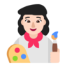 Woman Artist: Light Skin Tone Emoji 👩🏻‍🎨 image - Microsoft Classic 2D style