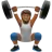 Person Lifting Weights: Medium-Dark Skin Tone