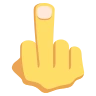 Эмодзи Развёрнутая рука с выставленным средним пальцем 🖕 image - EmojiTwo style