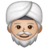 Man Wearing Turban: Medium-Light Skin Tone Emoji 👳🏼‍♂️ image - Samsung style