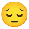 物思いにふける顔 Emoji 😔 image - Google Noto Color style
