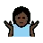 Person Shrugging: Dark Skin Tone