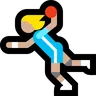 Woman Playing Handball: Medium-Light Skin Tone Emoji 🤾🏼‍♀️ image - Microsoft Windows 10 Segoe UI Emoji style
