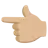 Backhand Index Pointing Left: Medium-Light Skin Tone