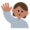 Person Raising Hand: Medium Skin Tone Emoji 🙋🏽 image - Tossface style