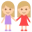 Women Holding Hands: Medium-Light Skin Tone