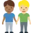 Men Holding Hands: Medium-Dark Skin Tone, Medium-Light Skin Tone