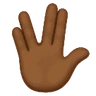 Vulcan Salute: Medium-Dark Skin Tone Emoji 🖖🏾 image - Huawei Harmony OS style