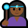Woman Mage: Medium-Dark Skin Tone Emoji 🧙🏾‍♀️ image - Microsoft Windows 10 Segoe UI Emoji style