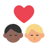 Kiss: Man, Man, Medium-Dark Skin Tone, Medium-Light Skin Tone Emoji 👨🏾‍❤️‍💋‍👨🏼 image - Tossface style