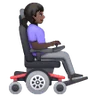 Woman In Motorized Wheelchair Facing Right: Dark Skin Tone Emoji 👩🏿‍🦼‍➡️ image - Samsung style