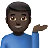 Man Tipping Hand: Dark Skin Tone