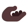 Palm Up Hand: Dark Skin Tone Emoji 🫴🏿 image - Microsoft Classic 2D style