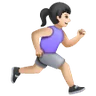 Woman Running Facing Right: Light Skin Tone Emoji 🏃🏻‍♀️‍➡️ image - Samsung style