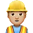 Man Construction Worker: Medium-Light Skin Tone