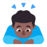 Man Bowing: Medium-Dark Skin Tone Emoji 🙇🏾‍♂️ image - Microsoft Classic 2D style