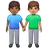 Men Holding Hands: Medium-Dark Skin Tone, Medium Skin Tone