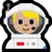 Man Astronaut: Medium-Light Skin Tone
