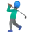 Man Golfing: Medium-Dark Skin Tone