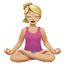 Woman In Lotus Position: Medium-Light Skin Tone Emoji 🧘🏼‍♀️ image - Apple style