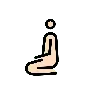 Man Kneeling: Light Skin Tone Emoji 🧎🏻‍♂️ image - OpenMoji style