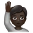 Person Raising Hand: Dark Skin Tone