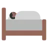 Person In Bed: Medium-Dark Skin Tone Emoji 🛌🏾 image - Tossface style