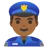 Man Police Officer: Medium-Dark Skin Tone